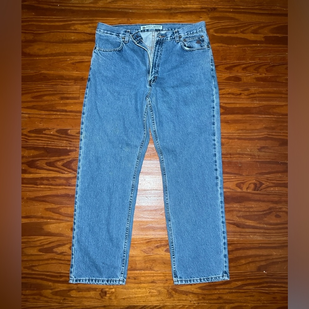 Harley-Davidson Men's Straight Blue Jeans